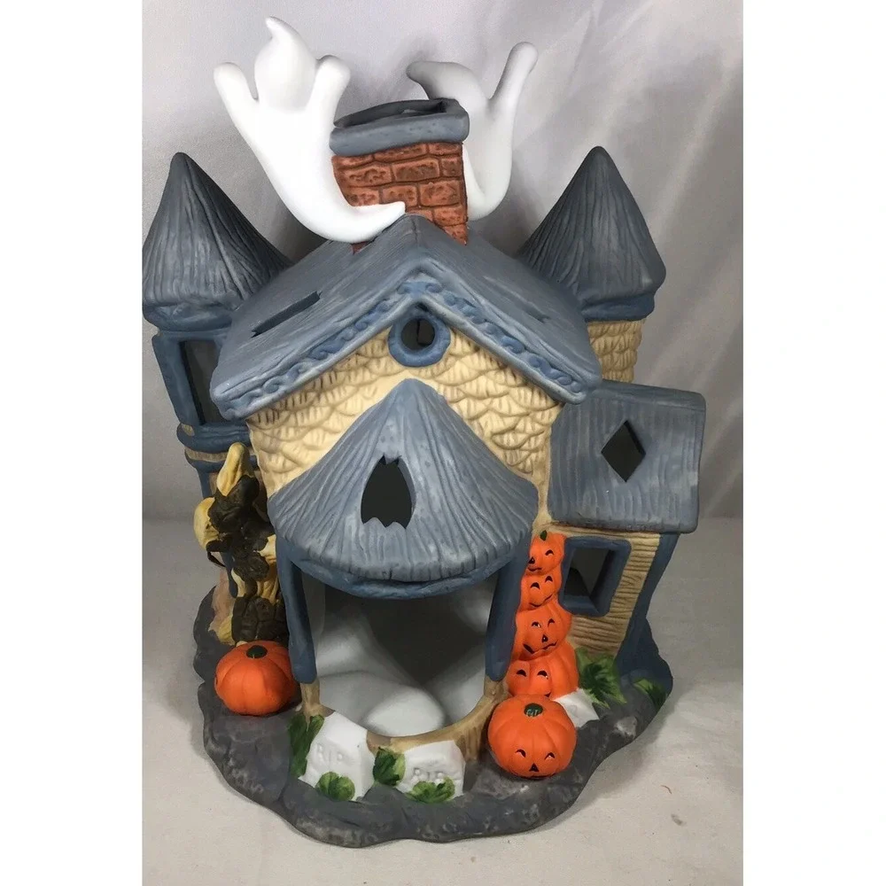 PartyLite Haunted Tealight House P7311 Halloween Spooky Ghosts w/Box